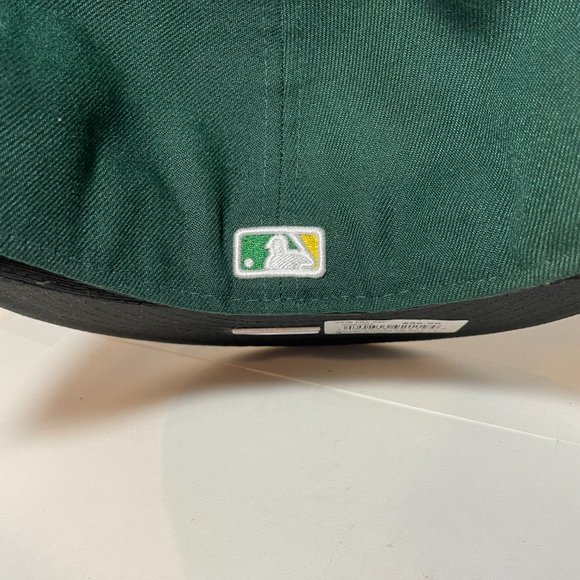 Oakland A's New Era Home Authentic On-Field 59FIFTY Fitted Hat 7 3/8 See Photos - Picture 9 of 9